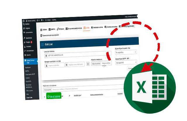 Importa tu lista en BotdeCorreos